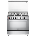 Cucina a Gas Libera Installazione Forno Elettrico 5 Fuochi Classe A 6 Funzioni 90 cm Acciaio Inox Linea Design  De Longhi DEMX 96 ED 