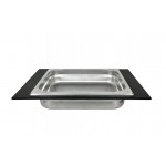 Vassoio multifunzione inox forato con telaio in cartaresina ecologica nero opaco 29 x 42 cm per lavello Schock 30035 G2