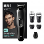 Regolabarba ALL IN ONE TRIMMER 3 6In1 Styling Kit Black Braun MGK3410