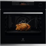 Forno da Incasso Multifunzione Elettrico 60 cm SteamCrisp Vapore Estetica Vetro Nero con Finiture Inox Antimpronta A+ Serie 700 Electrolux KOCBH39X