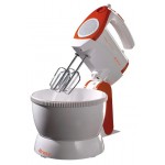 Ariete 1565/1 Mixy Professional - Sbattitore elettrico con ciotola rotante 5 velocità - 2 set di fruste in Acciaio Inox  2,4 Litri 300 Watt  Arancione