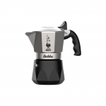 Caffettiera 2 Tazze BRIKKA Evolution Cromo satinato e Nero 0007327 Bialetti