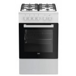 Cucina Libera Installazione 60 x 50 cm 4 Fuochi Gas con Forno Elettrico Bianca Beko FSS52020DW