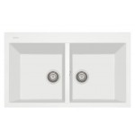 AM8620 Lavello 2 Vasche Plados Serie Elegance 86-20 code N1 PURE WHITE AM8620-N1