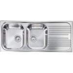 Lavello da Incasso 2 Vasche con gocciolatoio a Destra 116 x 50 cm Sopratop Acciaio Inox satinato CM ATLANTIC 010547.S1.01.2016 - 010547 SCSSX