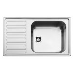 Lavello da Incasso 1 Vasca Grande con Gocciolatoio a Sinistra 86 x 50 cm Acciaio Inox Serie Anniversario Apell AVG861ILBC