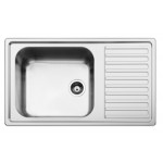 Lavello da Incasso 1 Vasca Grande con Gocciolatoio a Destra 86 x 50 cm Acciaio Inox Serie Anniversario Apell AVG861IRBC