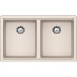 Lavello incasso 2 Vasche sopratop - sottotop 750 x 456 mm CRISTALITE New Alumina BROOKLYN N200 SCHOCK BYKN200A16