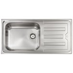 Lavello da Incasso 1 Vasca con gocciolatoio a Destra 100 x 50 cm Sopratop Acciaio Inox satinato CM CRISTAL 010016.S1.01.2018 - 010016 SCSSP