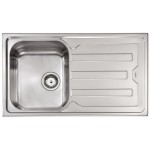 Lavello da Incasso 1 Vasca con gocciolatoio a Destra 86 x 50 cm Sopratop Acciaio Inox satinato CM CRISTAL 010013.S1.01.2018 - 010013 SCSSP