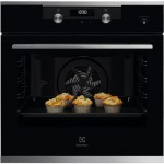 Forno da Incasso Multifunzione Elettrico 60 cm SteamBake Vapore Acqua Cleaning Classe A  Estetica Vetro Nero con Finiture Inox Antimpronta Serie 600 Electrolux KODEH60X