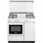 DE LONGHI Cucina Elettrica SEW 8540 NED 4 Fuochi a Gas Forno Elettrico Statico Classe A Dimensioni 86 x 50 cm Colore Bianco