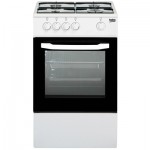 Cucina a Gas 4 Fuochi a Gas Forno Gas Dimensioni 50 x 50 cm Colore Bianco BEKO CSG42001FW