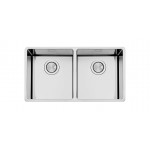 Lavello da Incasso 2 Vasche Sottotop 802 x 472 mm  Acciaio Inox Serie Ferrara Plus Apell FEM3434UBC