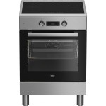 Cucina Libera Installazione 60x 60 cm con piano cottura Induzione 4 Zone Forno Elettrico Acciaio Inox Beko FSE69300X