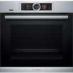 Forno da Incasso Multifunzione Elettrico Pirolitico con Vapore Inox Vetro Nero Serie 8 Bosch HRG6769S6