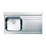 Lavello da Incasso 1 Vasca con Gocciolatoio a Destra 90 x 51 cm Acciaio Inox Serie Iris Apell IR901IRSC