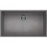 Lavello Quadra 130 76x44 1 Vasca Grigio Cemento 48 Sottotop Elleci LGQ13048BSO