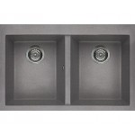 Lavello Quadra 350 79x50 2 Vasche Grigio Cemento 48 Elleci LGQ35048