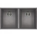 Lavello Quadra 350 76x43,5 2 Vasche Grigio Cemento 48 Sottotop Elleci LGQ35048BSO