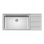 Lavello 1 Vasca con Gocciolatoio a Destra 1160 x 500 mm Acciaio Inox Finitura Spazzolato Serie Evo Foster 3216 052 - 3216052