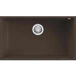 Lavello da Incasso 1 Vasca Sottotop 76 x 44 cm finitura Granitek Matt Espresso 78 Quadra 130 SOTTOTOP Elleci LGQ13078BSO