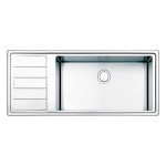 Lavello da Incasso 1 Vasca con Gocciolatoio a Sinistra 116 x 50 cm Semifilo Acciaio Inox Linear plus Apell LNPG1161ILBC