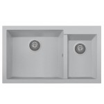 Lavello 2 Vasche Plados Serie One 86-20 code N4 NANOSTONE URBAN GREY ON8620