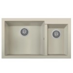 Lavello 2 Vasche Installazione Sottotop Plados Serie One 86-20ST code 55 ULTRAGRANIT SAHARA ON8620ST