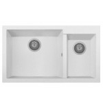 Lavello 2 Vasche Installazione Sottotop Plados Serie One 86-20ST code 90 ULTRAGRANIT BIANCO OPALE ON8620ST