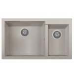 Lavello 2 Vasche Installazione Sottotop Plados Serie One 86-20ST code 94 ULTRAGRANIT AVENA ON8620ST