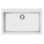 Lavello da Incasso 1 Vasca Monovasca 79 x 50 cm con fascia miscelatore Granito Bianco Serie Pietra Nobile Apell PTN790GW