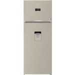 Frigorifero Libera Installazione Doppia Porta Total No Frost 455lt Classe E 70 cm Sabbia Beige Beko RDNE455E40DBN