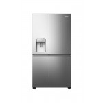 Frigorifero Side by Side Classe E dispenser acqua e ghiaccio con serbatoio interno Inox Hisense RS818N4TIE