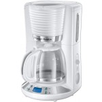 Macchina Caffè Americano 10 tazze piastra riscaldante e Timer colore Bianco Russell Hobbs Inspire 24390-56