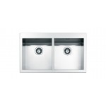 Lavello da Incasso 2 Vasche 86 x 51 cm Acciaio Inox Serie Amalthea Apell SQ3838ISC 