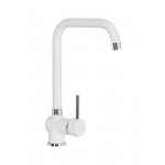 Miscelatore cucina monocomando con canna a ponte finitura bianco assoluto AQUATIME SCHOCK SXTIME01