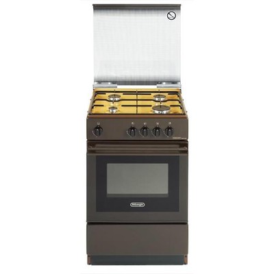 Linea Smart Cucina a Gas Libera Installazione Forno a Gas 4 Fuochi Classe energetica Coperchio in Cristallo 50 cm Coppertone De Longhi SGK 554 GN N 