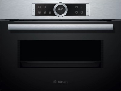 Forno Microonde da incasso 36 Litri Altezza 45 cm Inox Vetro Nero Serie 8 Bosch CFA634GS1