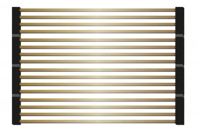 Accessorio Rollmat Gocciolatoio pieghevole in silicone e acciaio inox Finitura Gold - Oro Dimensioni 442 x 316 mm Plados ROLLMAT-GO