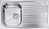 Lavello da Incasso 1 Vasca con gocciolatoio a Destra 86 x 50 cm Sopratop Acciaio Inox satinato CM ATLANTIC 010543.S1.01.2016 - 010543 SCSSX