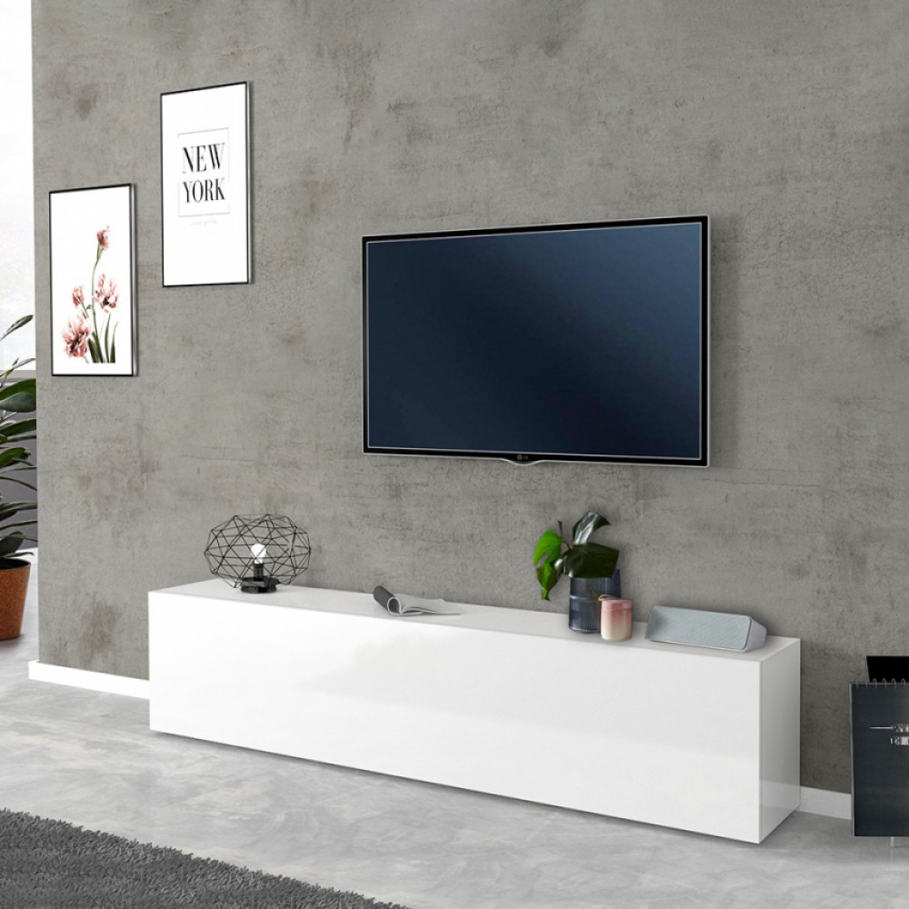 Mobile porta TV design moderno bianco soggiorno 180cm Dover