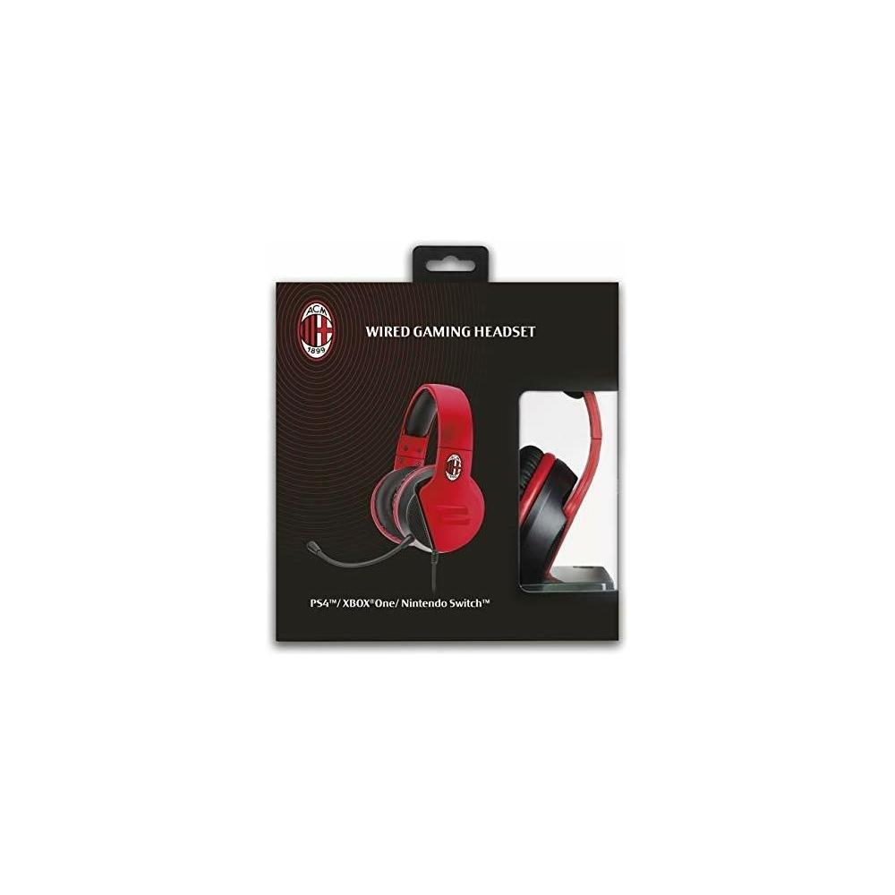 Cuffie gaming MULTIPIATTAFORMA Ac Milan Rosso e Nero ACMU0035