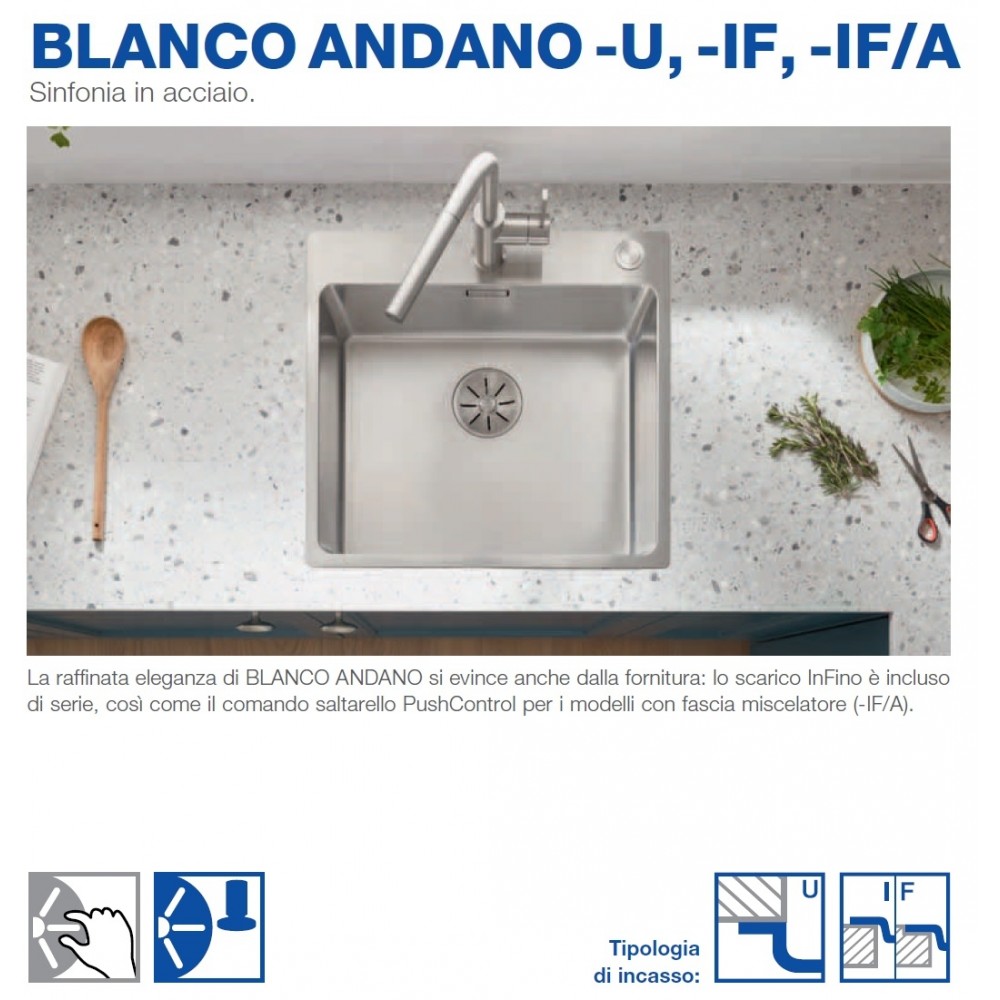 Blanco Accessori - Vaschetta per lavello Andano, acciaio inox