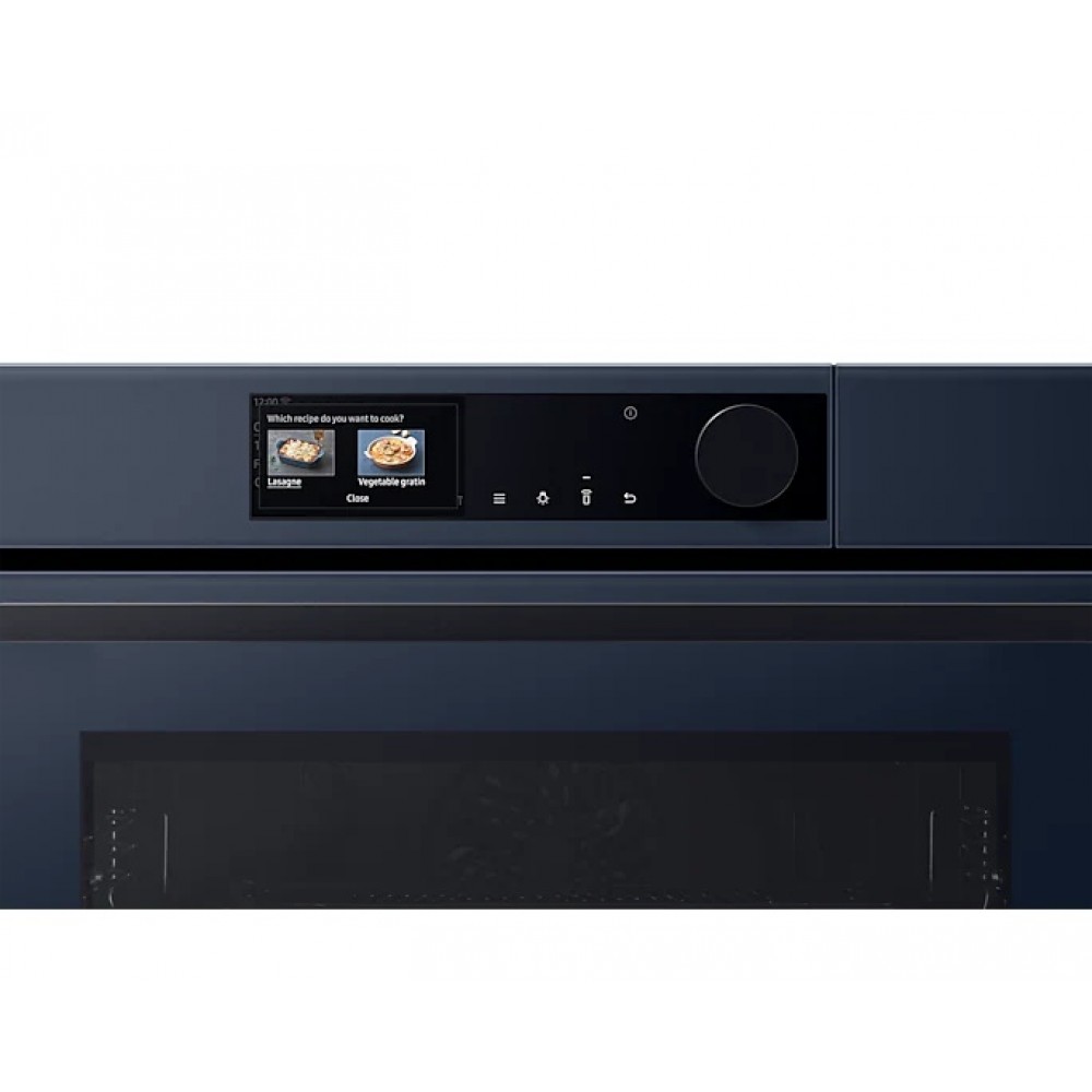 Forno da Incasso Multifunzione Elettrico Pirolitico con Doppia Ventola  Finitura Clean Navy Vetro Lucido BESPOKE Dual Cook Steam Serie 6 Samsung  NV7B6679CBN