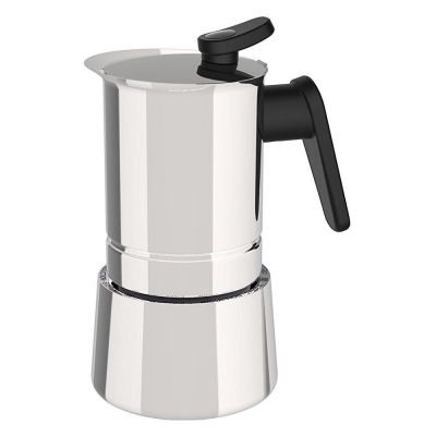 Caffettiera 6 Tazze STEEL MOKA Acciaio lucido Pedrini 02CF038