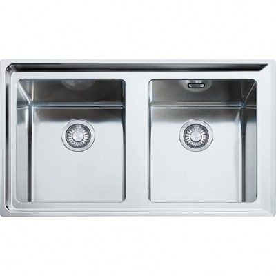 Lavello da Incasso 2 Vashe Inox Neptun Plus  NPX 620 860 x 510 Franke 101.0068.373 - 8586332