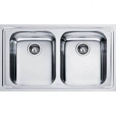 Lavello da Incasso 2 Vasche Inox Logica Line LLX  620-L 86 x 50  Franke 101.0153.292 - 8586386