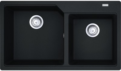 Lavello da Incasso Fragranite 2 Vasche 86 x 50 cm Nero Serie Urban Franke UBG 620-86 - 114.0686.775