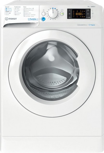 Indesit BWE 91296X WV IT Lavatrice Libera Installazione Carica Frontale 9 Kg Classe A Centrifuga 1200 Giri/min Bianco